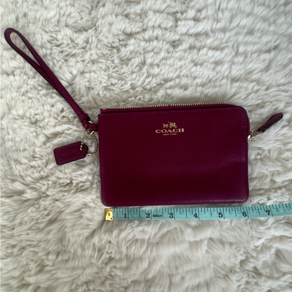 Coach Corner Zip Wristlet
